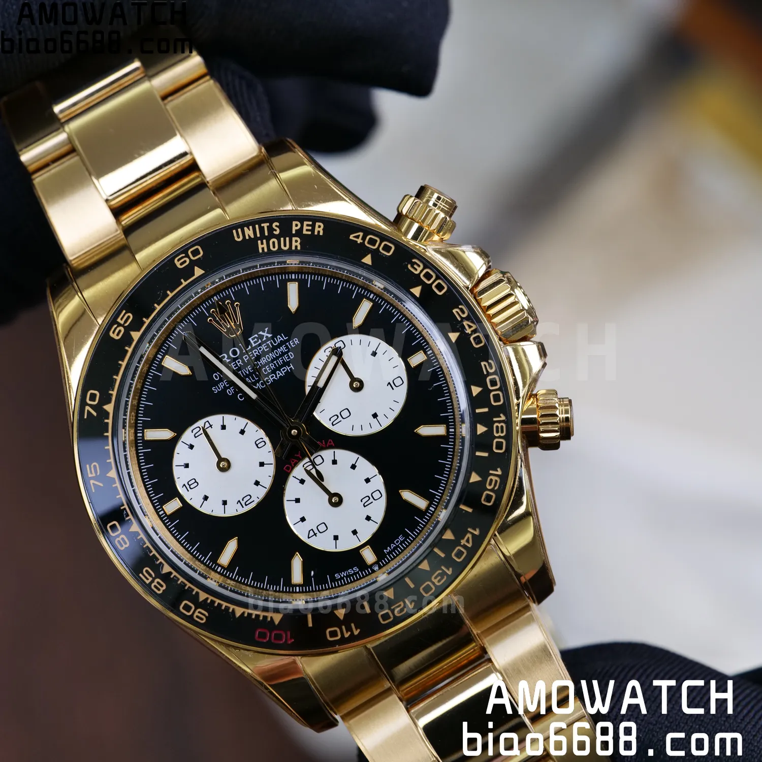 Custom Made Rolex Daytona 126529LN Le Mans QF 18K Yellow Gold Plated With Protective Film Applied 104 3b5b395ce63b5da AMO Watch