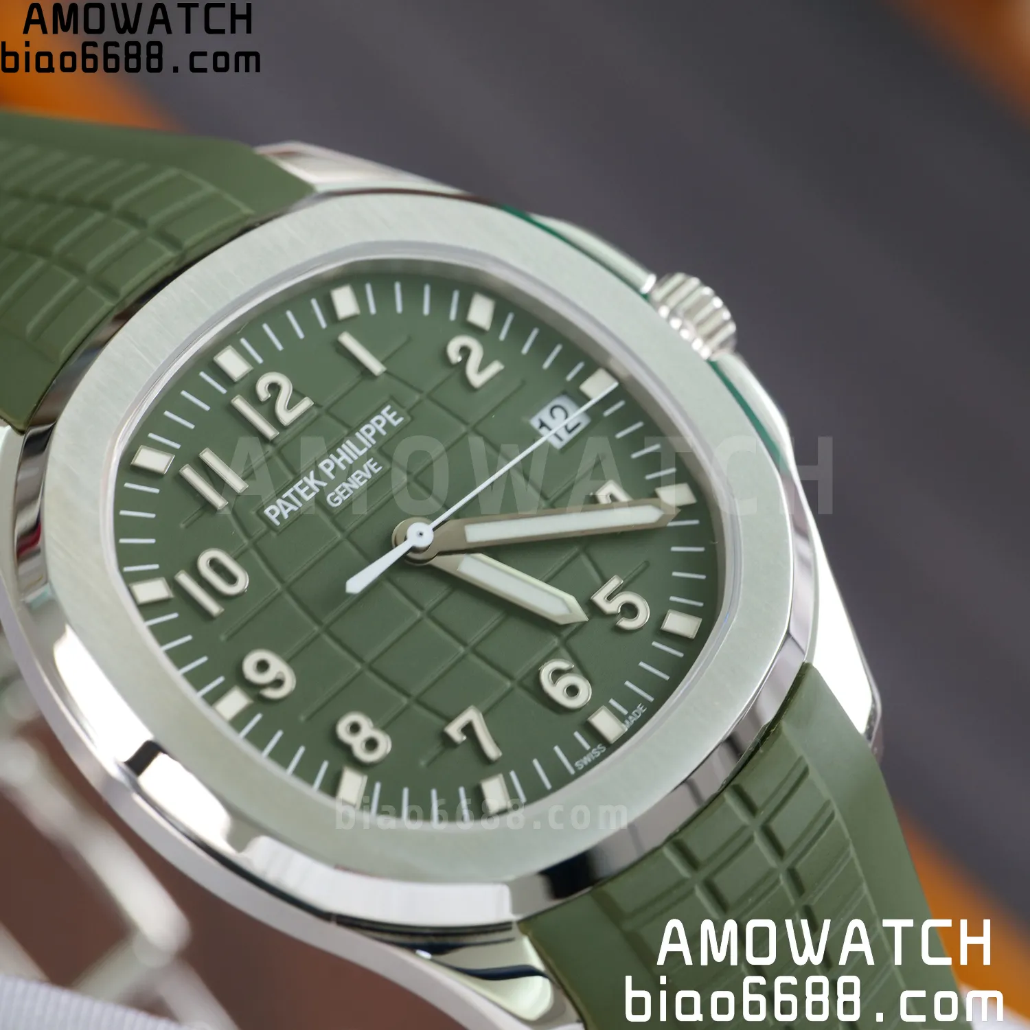 Custom Made PP Aquanaut 5168G 42mm Green Dial on Green Rubber Strap(Weighted) 83 3d06894755b38e0 阿默表行AmoWatch