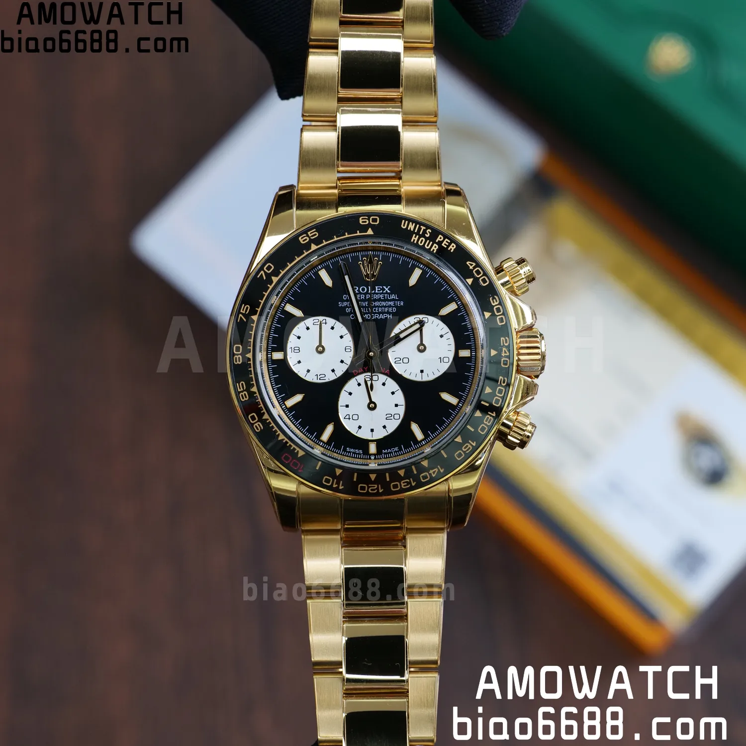 Custom Made Rolex Daytona 126529LN Le Mans QF 18K Yellow Gold Plated With Protective Film Applied 88 3e166ab74dcc2c7 AMO Watch