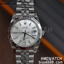 Rolex DateJust 41 126334 904L SS VSF 1:1 Best Edition Black Stick Dial on Jubilee Bracelet VS3235 V2 (133g)