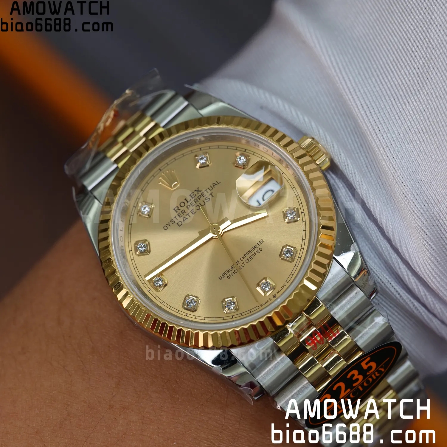 Rolex DateJust 36mm 126233 SS/YG QF 1:1 Best Edition 904L Steel YG Diamonds Dial on Jubilee Bracelet DD3235(Gain Weight) 85 3ecdbde8e944ec2 AMO Watch