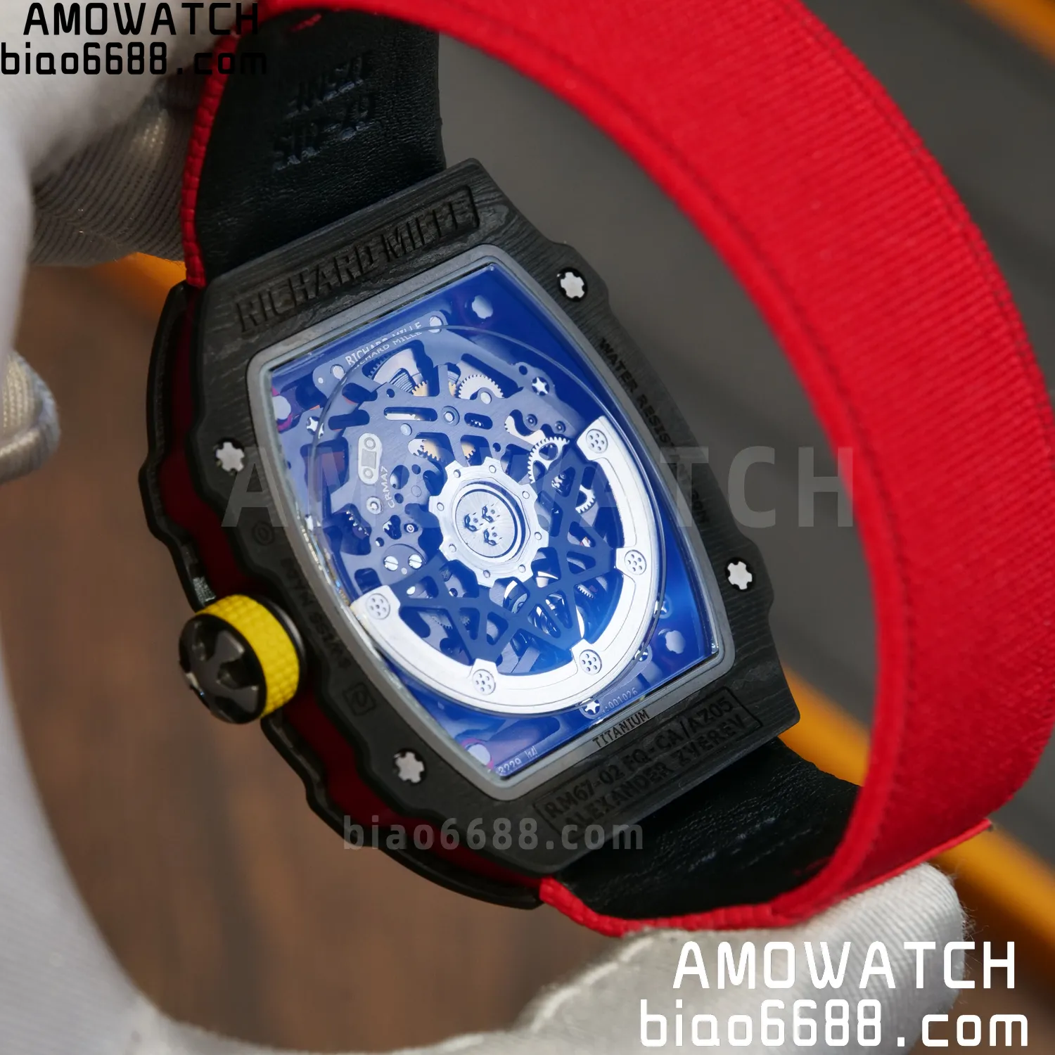 RICHARD MILLE RM67-02 Black NTPT Best Edition Spain Dial on Red Nylon strap CRMA7 Clone V9 96 3f11bab0ad05b99 AMO Watch