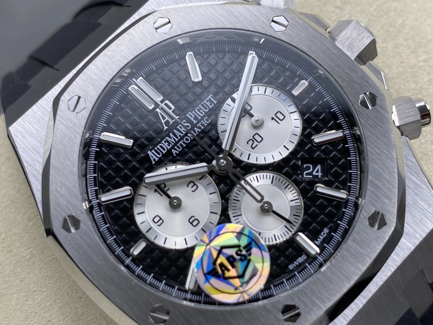 AP Royal Oak Chrono 26331 SS APSF 1:1 Best Edition Blue Dial on Blue Rubber Strap A2385 22 40e568cd8d35e32 AMO Watch