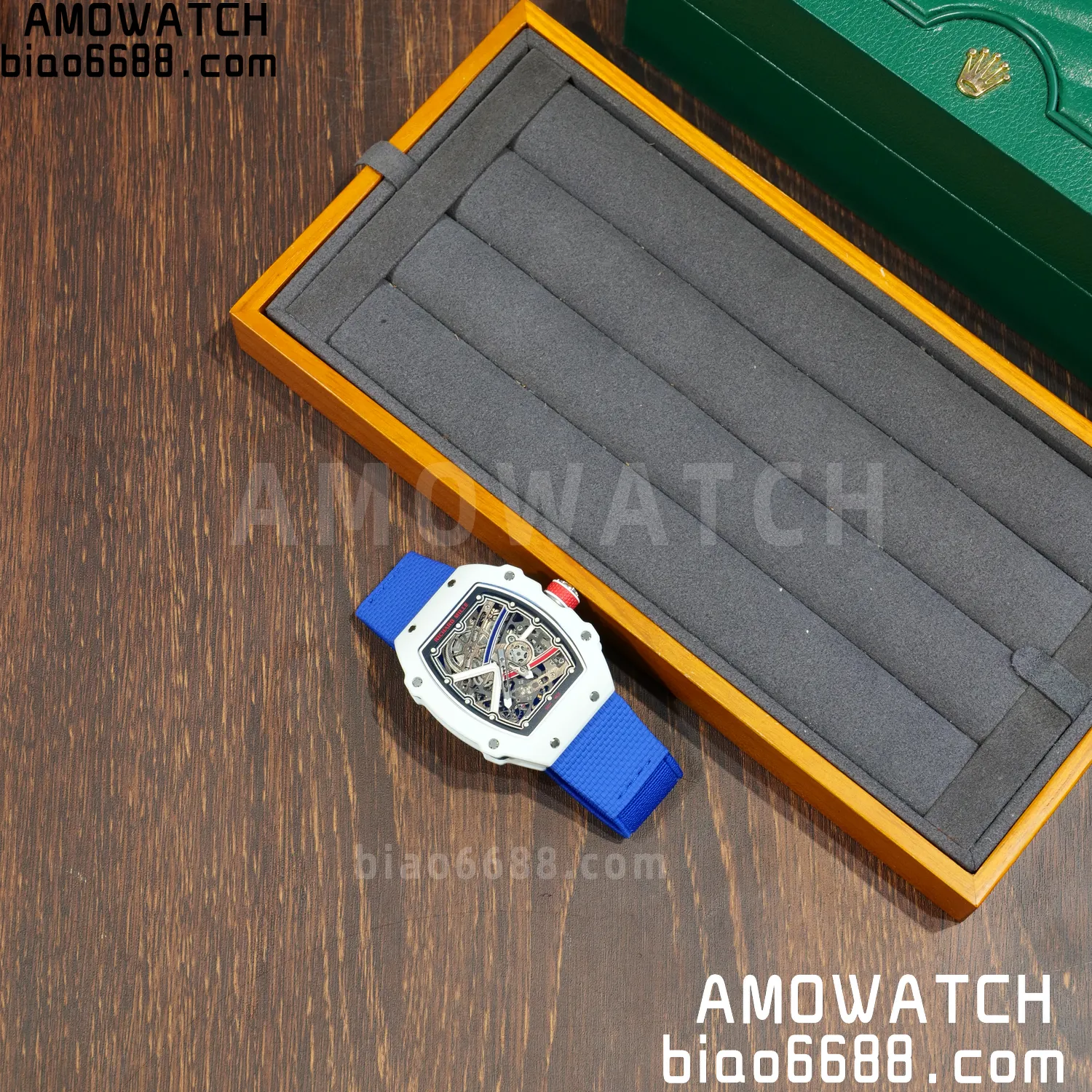 RICHARD MILLE RM67-02 White NTPT Best Edition France Dial on Blue Nylon strap CRMA7 Clone V9 75 427871753b6da65 AMO Watch