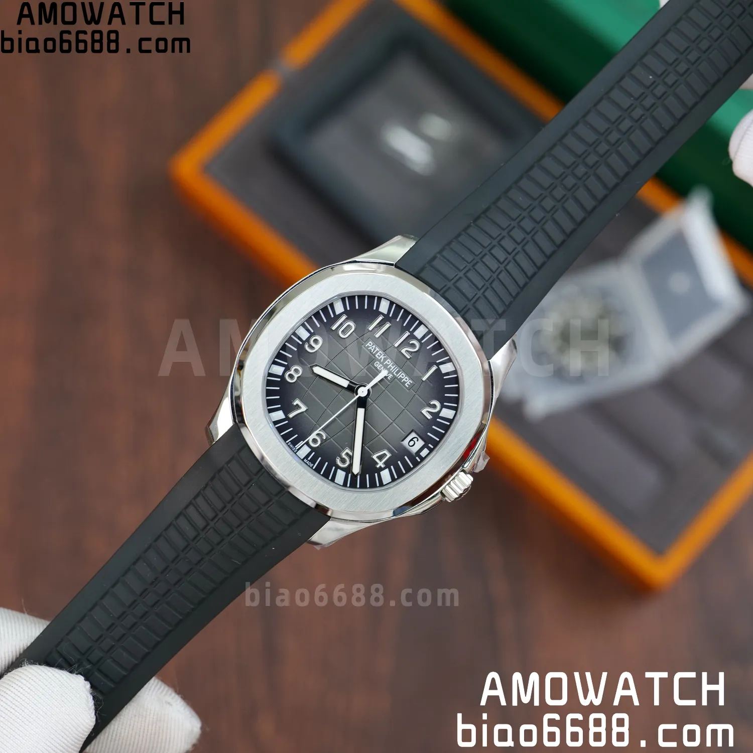 Custom Made PP Aquanaut 5167A ,Modified content :SW factory Gray Dial、 pointer、DEEP Crystal 63 427ec96cc983d0f AMO Watch