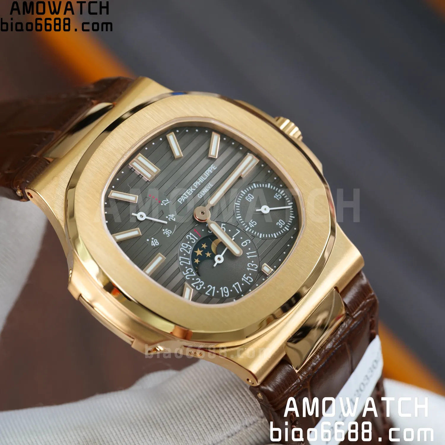 Custom Made PP Nautilus 5712 RG PPF 18K Real Rose Gold Plating 79 456cca482ab6982 AMO Watch