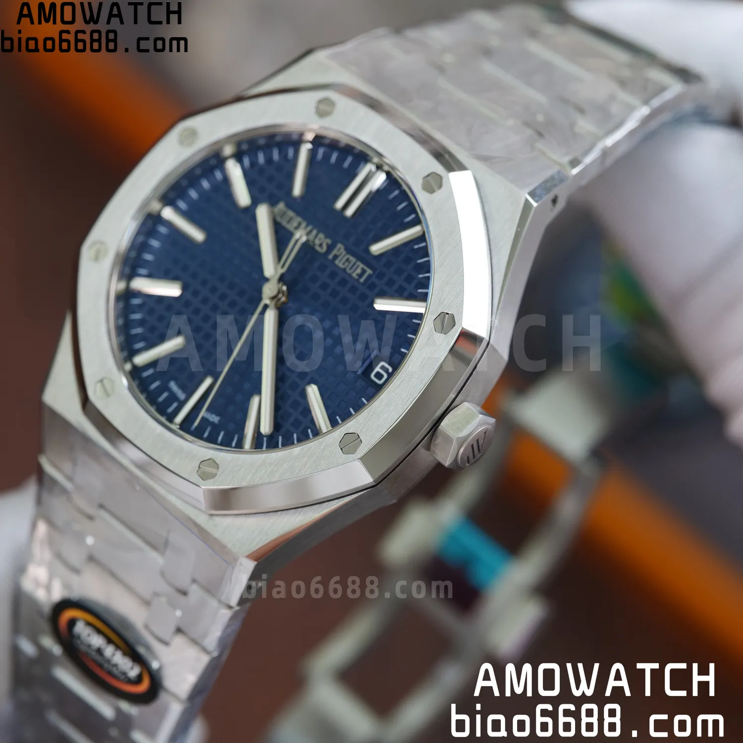 Custom Made AP Royal Oak 15510 SS TOP Factory (SW Factory Blue Dial、 DEEP Crystal) 74 45fb8a993e28885 AMO Watch