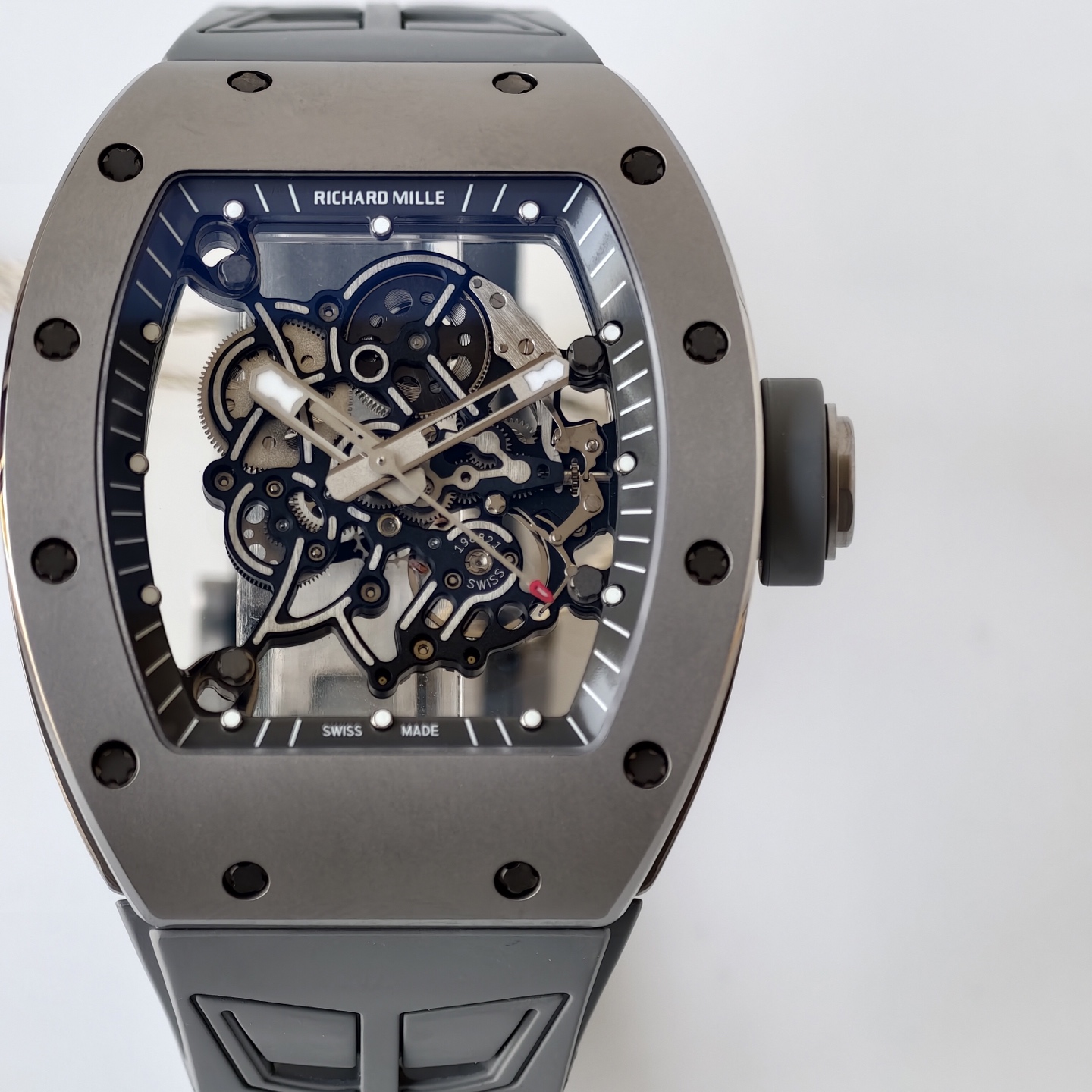 RM055 Gray Ceramic UMI 1:1 Best Edition on Shark Rubber Strap RMUL2 Free Sprung 22 46179c813cc37a2 AMO Watch