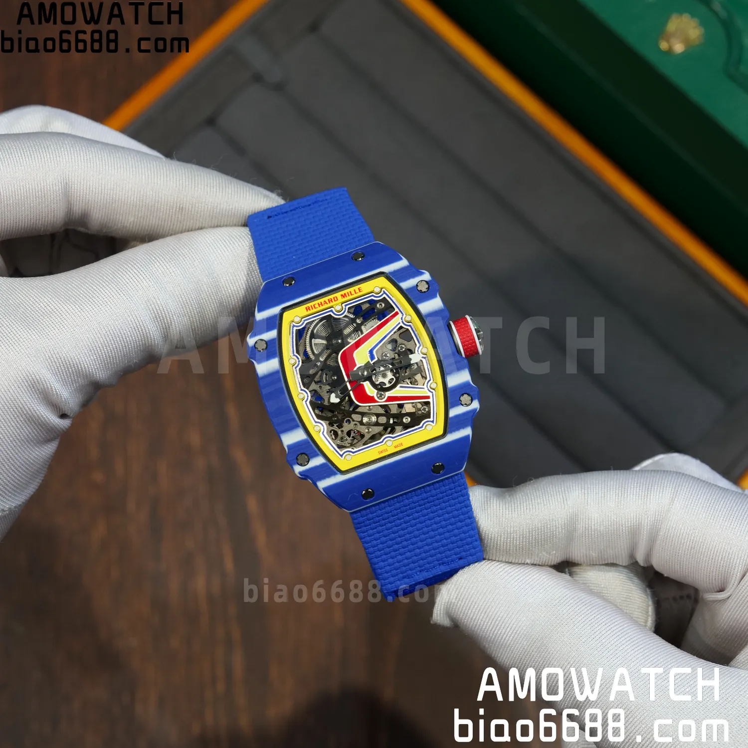 RICHARD MILLE RM67-02 Blue NTPT Best Edition Fernando Alonso Dial on Blue Nylon strap CRMA7 Clone V9 72 47a642063870d2d AMO Watch