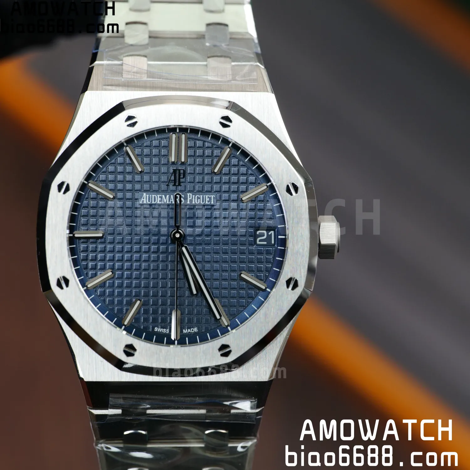 AP Royal Oak 41mm 15500 SS VSF1:1 Best Edition Blue Textured Dial on SS Bracelet A4302 Super Clone 86 47d7db1488b048b AMO Watch