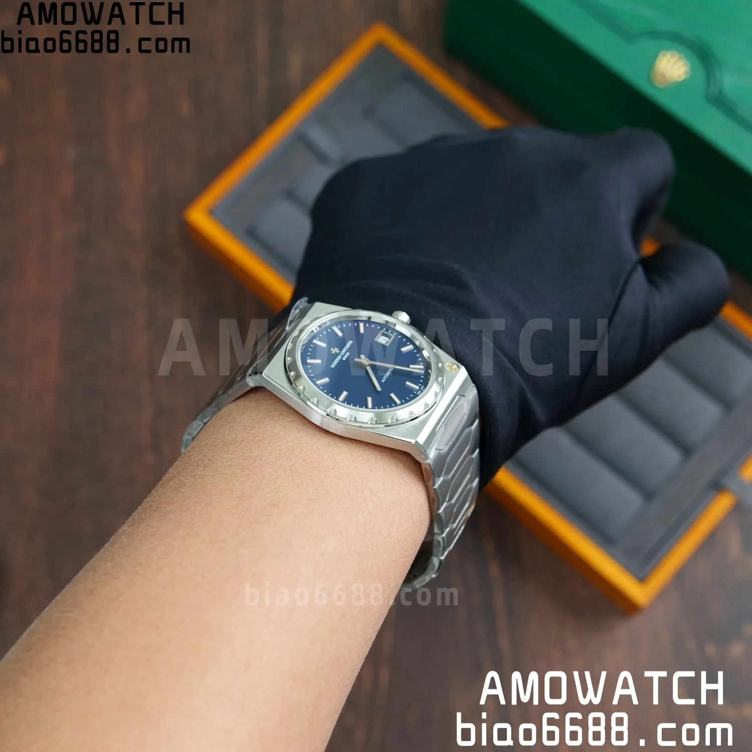 VC Historiques 4200H/222 SS PPF 1:1 Best Edition Blue Dial on SS Bracelet A2455 105 4aa66130cf3bab8 AMO Watch