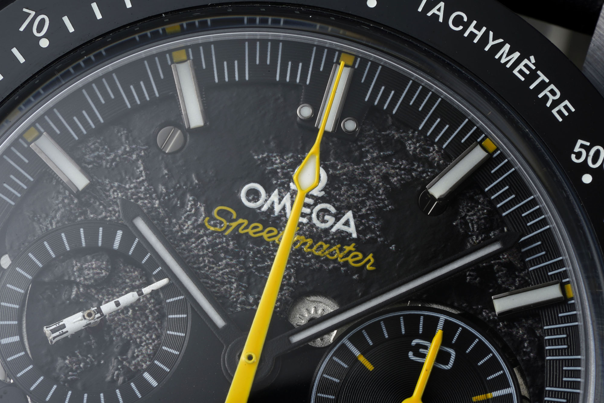 OMEGA Speedmaster Black Ceramic BLSF Best Edition Black/Yellow on Leather Strap Manual Winding Movement 22 4abbb310726143f AMO Watch