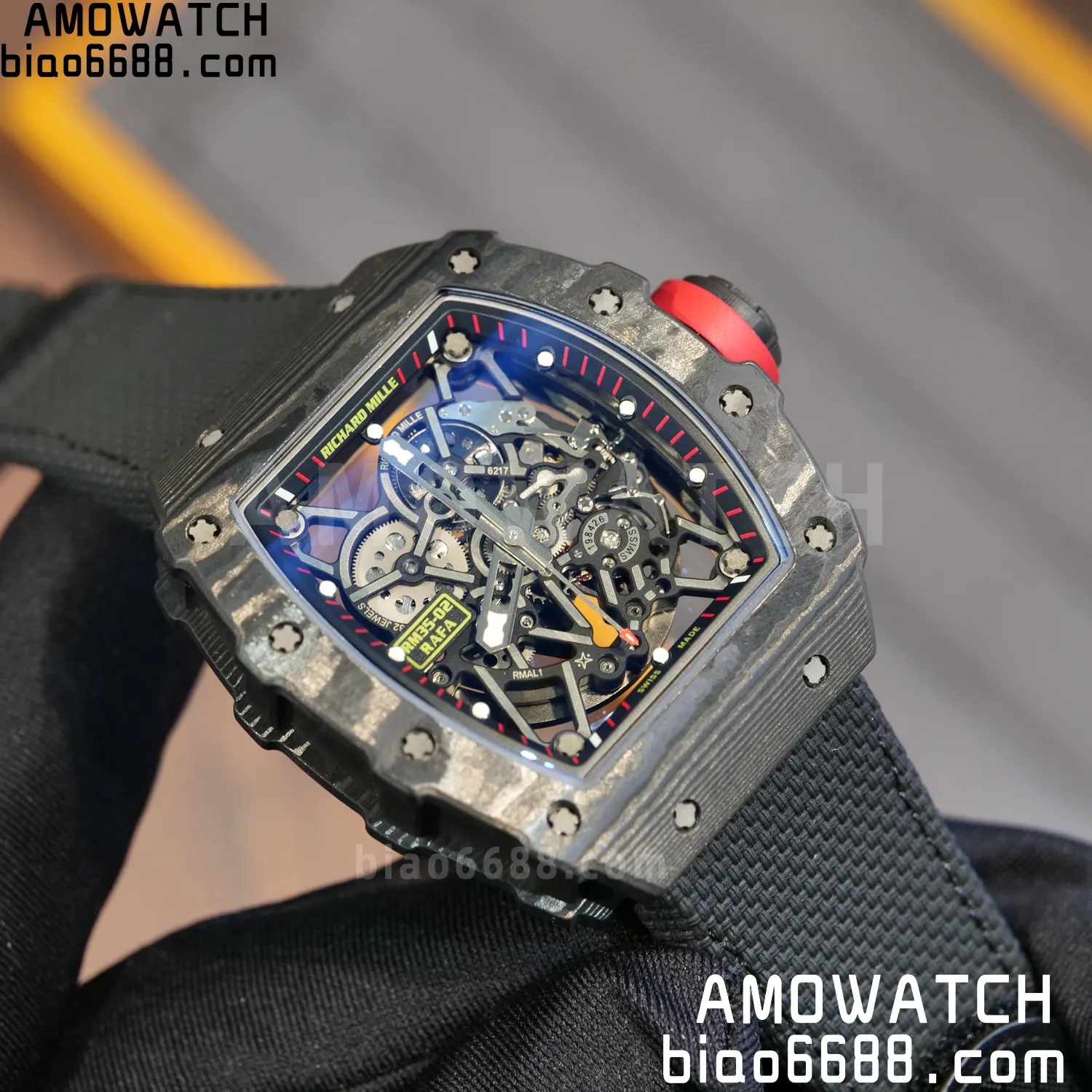 Custom Made RICHARD MILLE RM35-02 RM3502 NTPT APSF Free Sprung 87 4acd210fe2044d3 AMO Watch