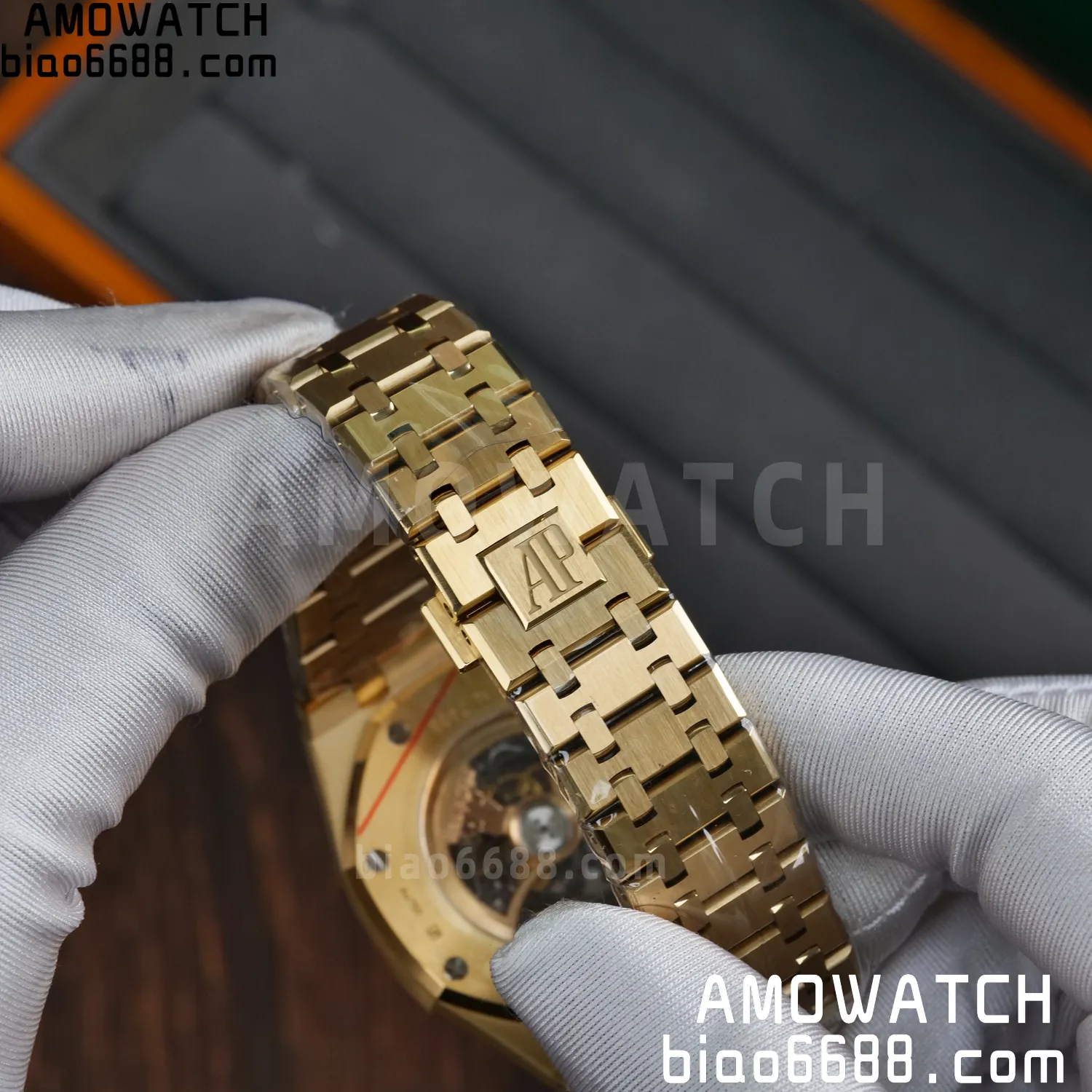 AP Royal Oak 41mm Skeleton 15407 YG THB Factory 1:1 Best Edition Skeleton Dial on RG Bracelet A3132 V2 80 4c2c6872d8ab695 阿默表行AmoWatch