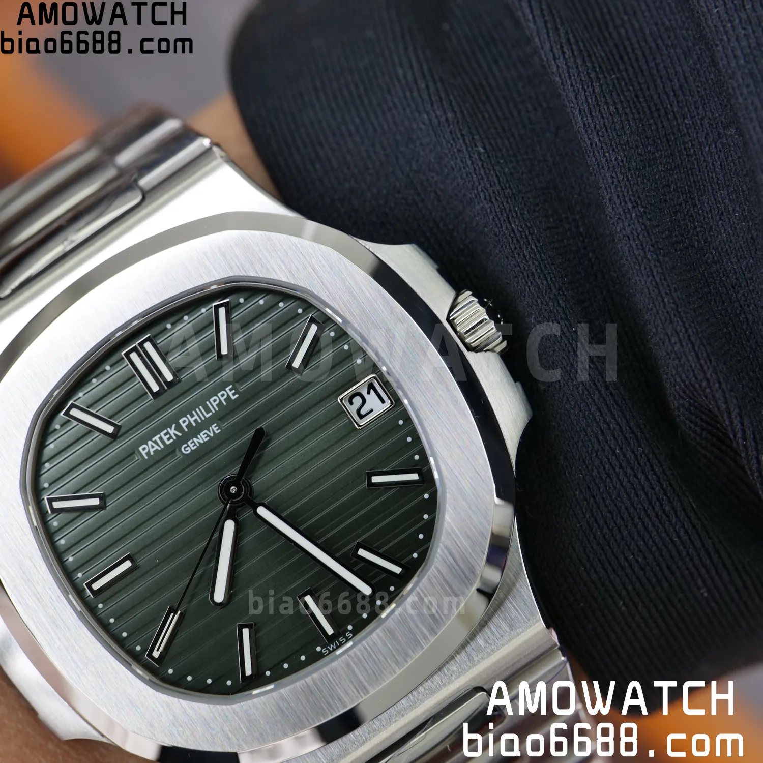 PP Nautilus 5711 DDF 1:1 Best Edition Green Dial on SS Bracelet DD330 Super Clone 91 4d57c9912f43d3c AMO Watch