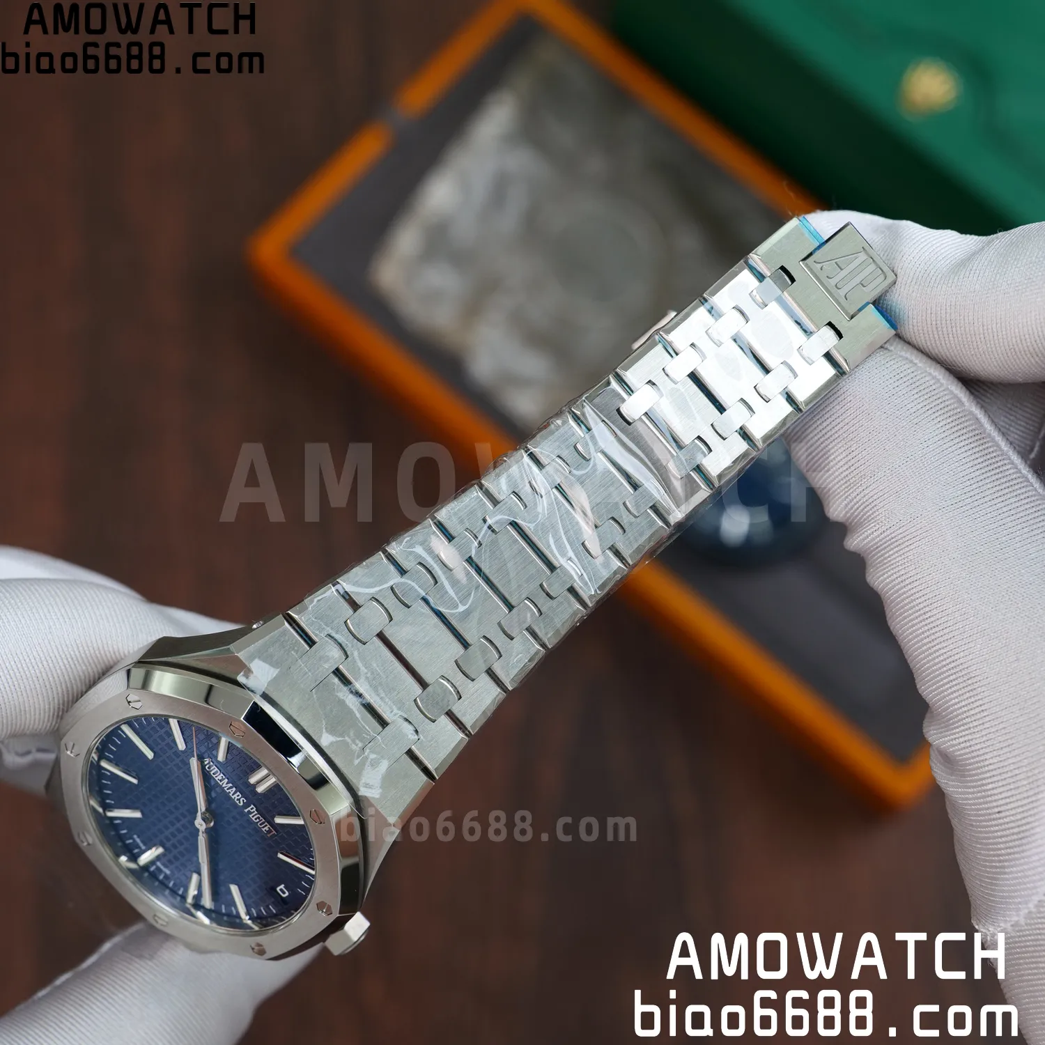 Custom Made AP Royal Oak 15510 SS TOP Factory (SW Factory Blue Dial、 DEEP Crystal) 67 525aba5d1b8bbaa AMO Watch