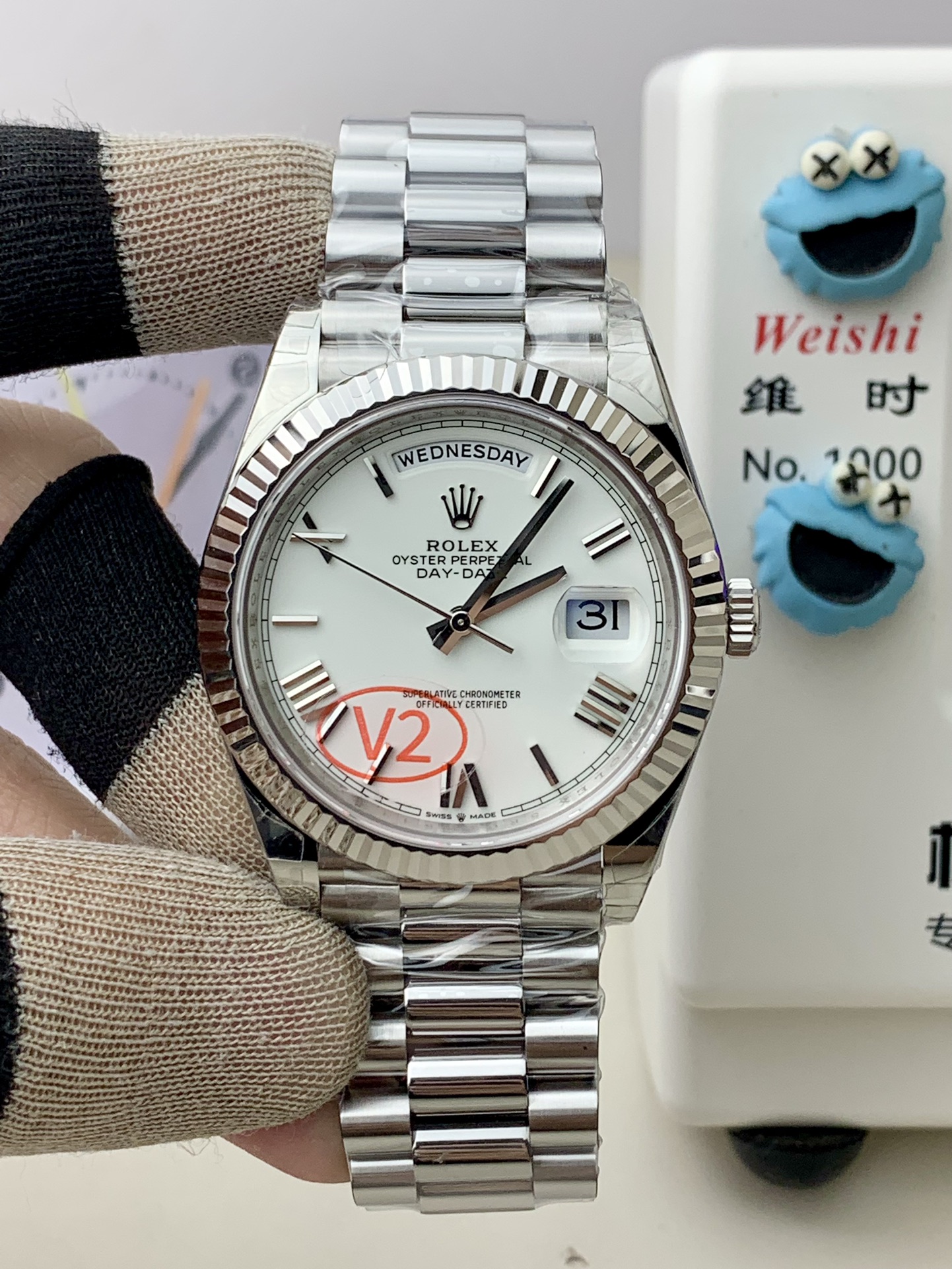 Rolex DayDate 40 228239 VSF 1:1 Best Edition White Roman Dial on President Bracelet VS3255 V2 17 529b4d1e3fa6bd1 AMO Watch