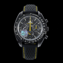 OMEGA Speedmaster Black Ceramic BLSF Best Edition Black/Yellow on Leather Strap Manual Winding Movement