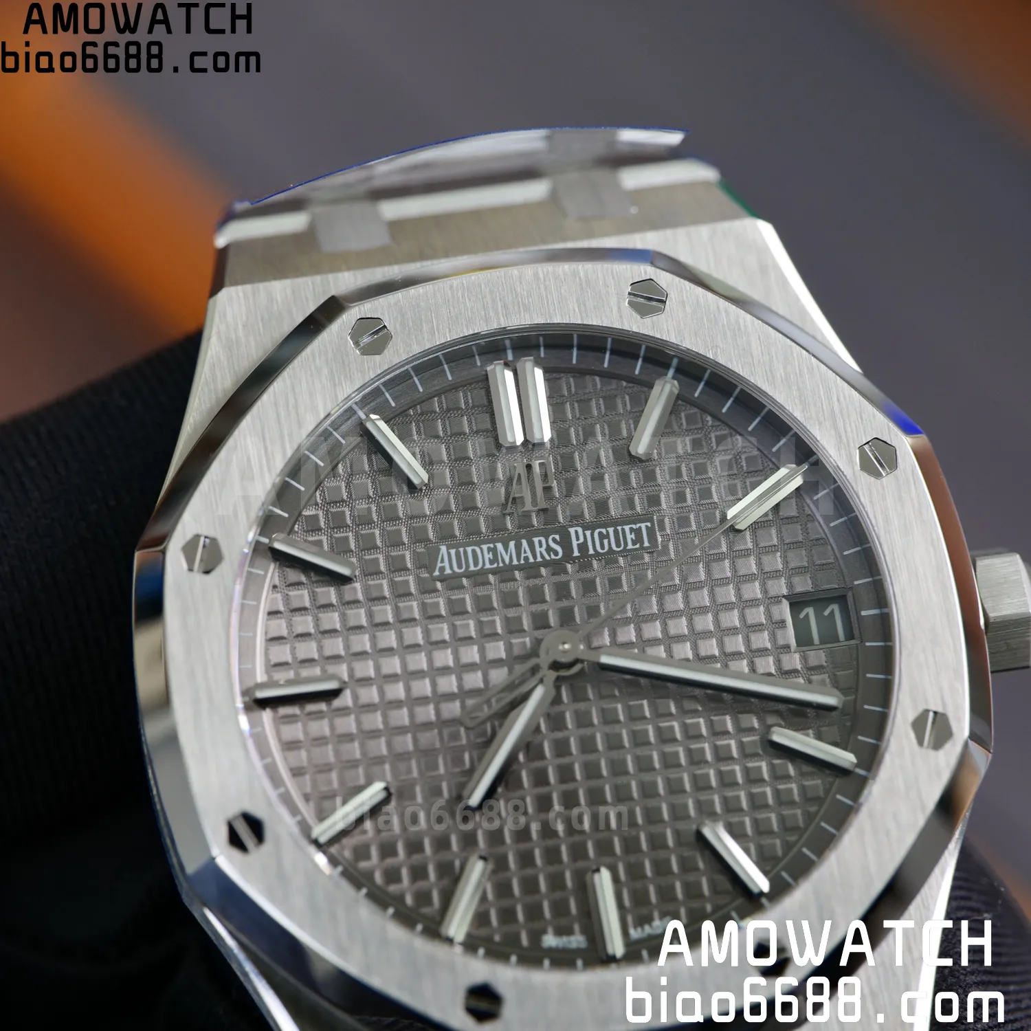 AP Royal Oak 41mm 15500 SS VSF1:1 Best Edition Grey Textured Dial on SS Bracelet A4302 Super Clone 67 52f66efbedcda56 AMO Watch