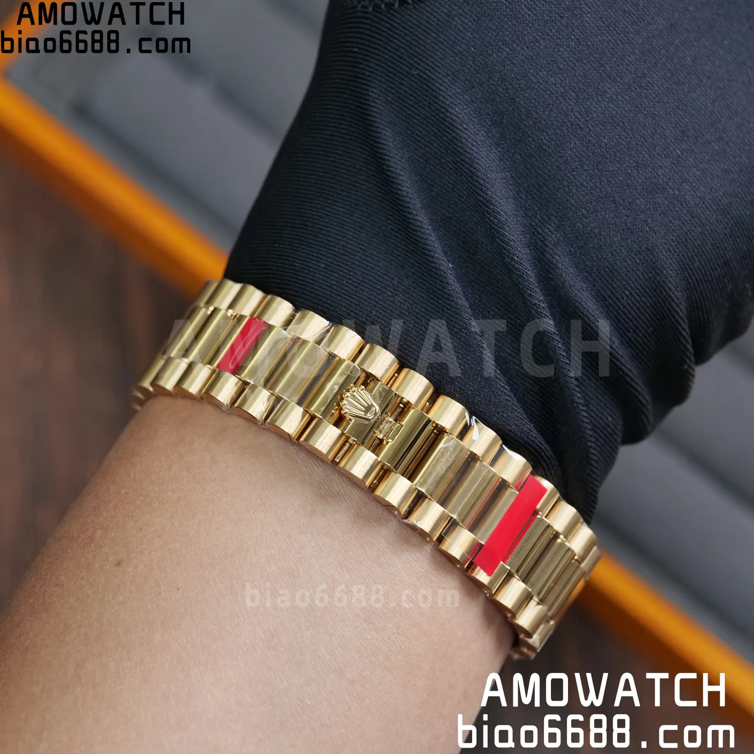 Rolex DayDate 228238 YG 40mm VSF 1:1 Best Edition Green Roman Dial Fluted Bezel 3255 87 53a574681cfcbbd AMO Watch