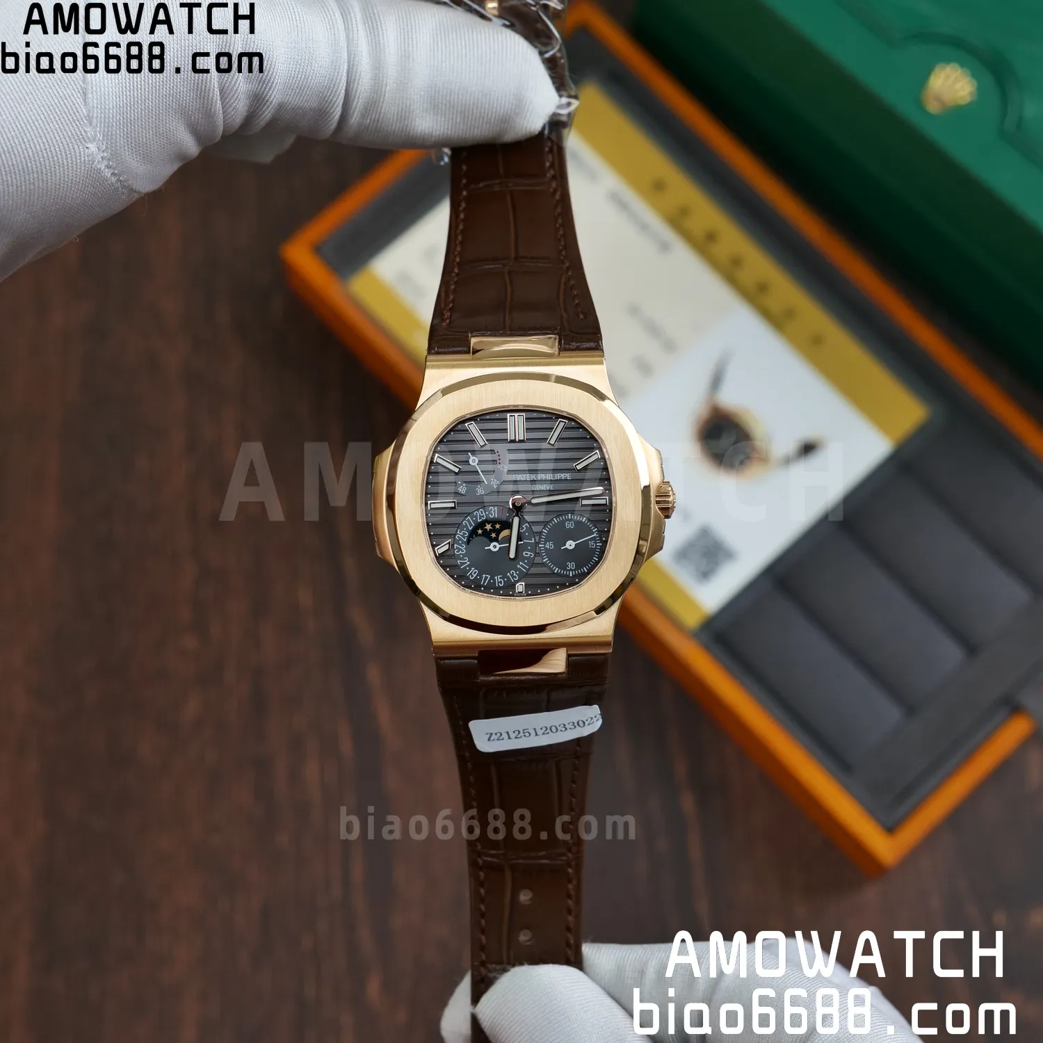 Custom Made PP Nautilus 5712 RG PPF 18K Real Rose Gold Plating 67 548cb0a38307f8c AMO Watch