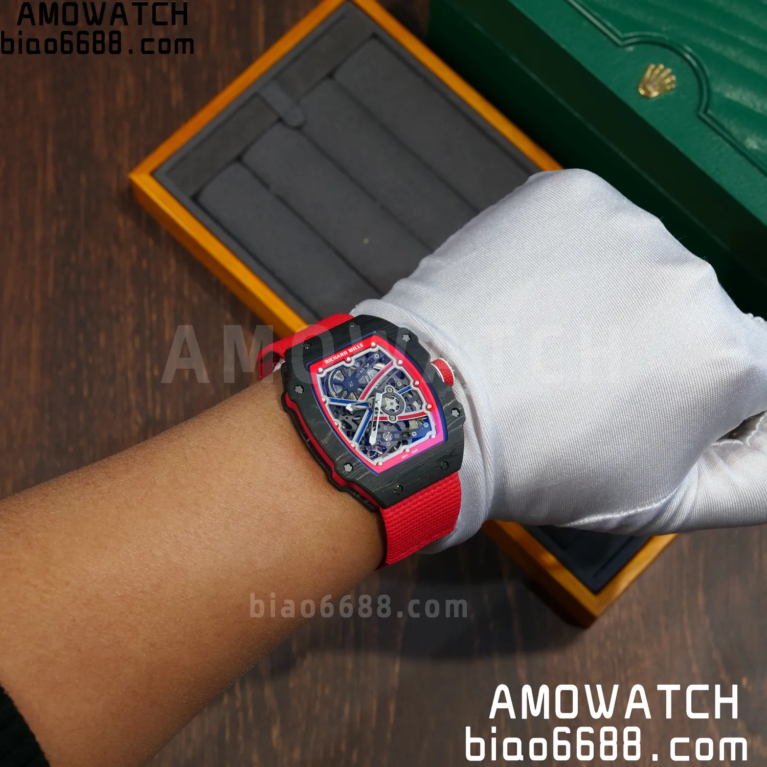 RICHARD MILLE RM67-02 Black NTPT Best Edition Norway Dial on Red Nylon strap CRMA7 Clone V9 93 566c78585c3e590 AMO Watch