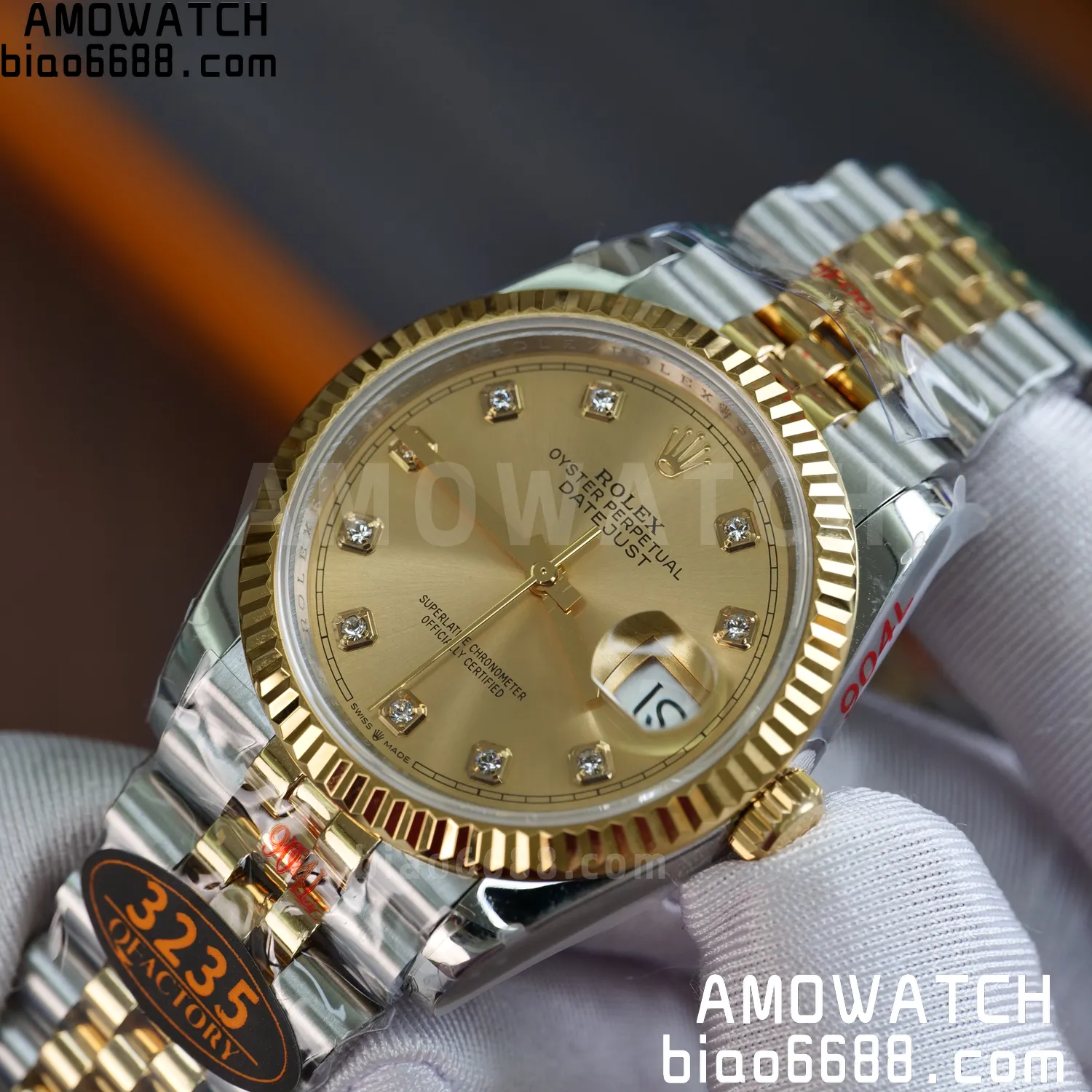 Rolex DateJust 36mm 126233 SS/YG QF 1:1 Best Edition 904L Steel YG Diamonds Dial on Jubilee Bracelet DD3235(Gain Weight) 75 5c5593810f9850a AMO Watch
