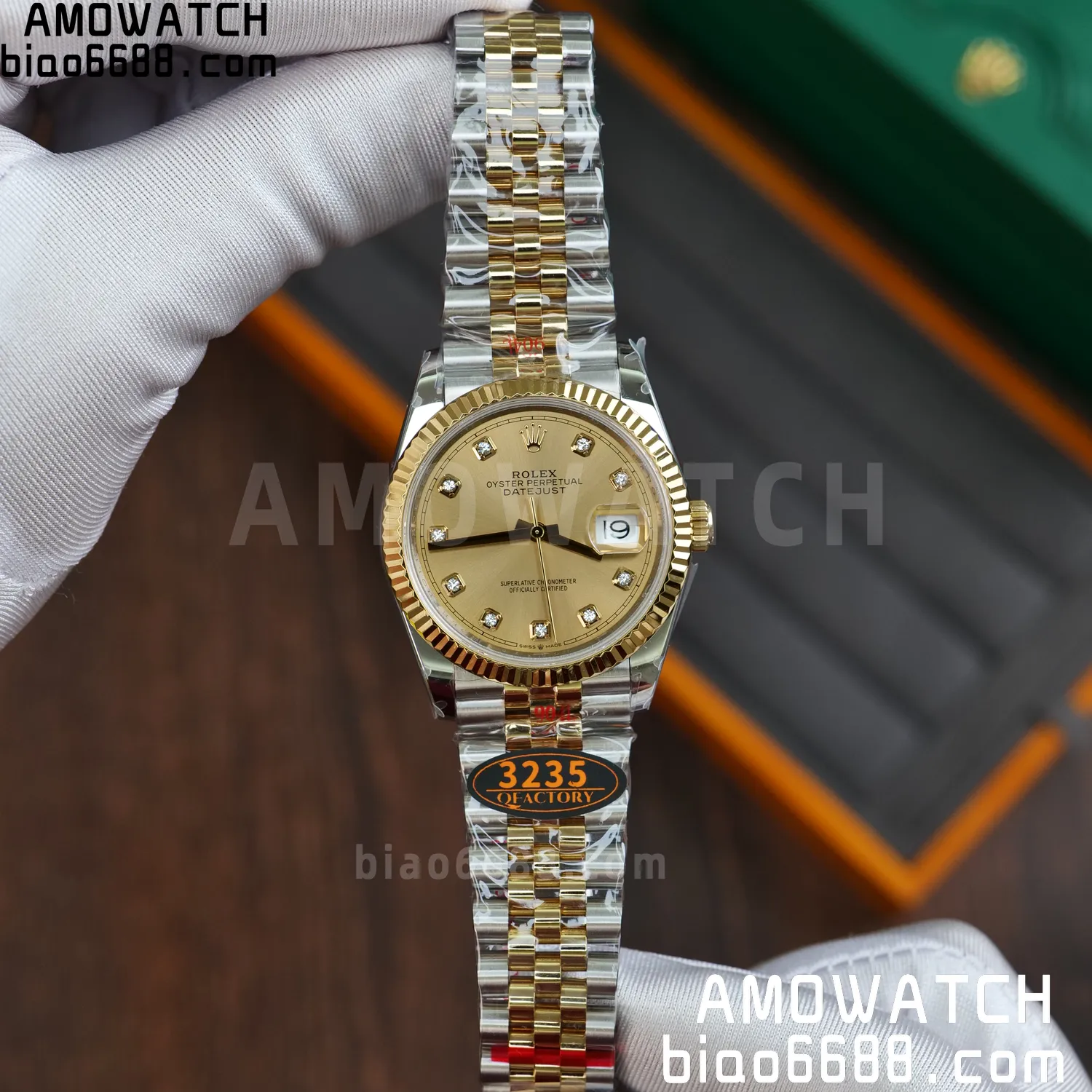 Rolex DateJust 36mm 126233 SS/YG QF 1:1 Best Edition 904L Steel YG Diamonds Dial on Jubilee Bracelet DD3235(Gain Weight) 62 5c65d742637aeed AMO Watch