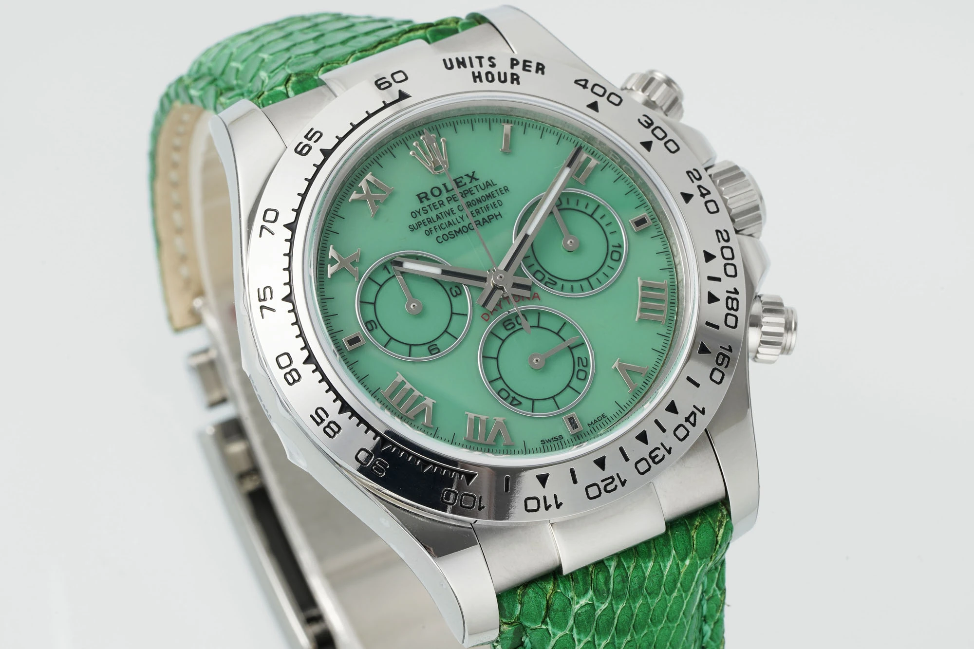 Rolex Daytona 116519 PPM Factory 1:1 Best Edition Green Roman Dial on Leather Strap 4130 22 5dcc68ed44f2e19 AMO Watch