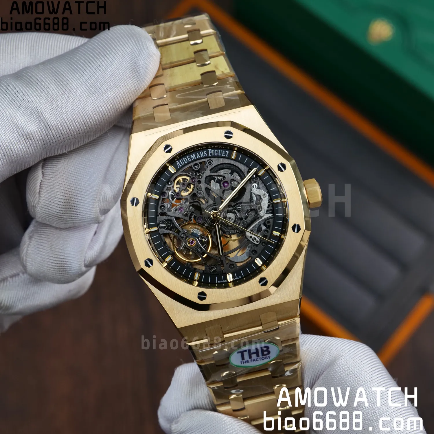 AP Royal Oak 41mm Skeleton 15407 YG THB Factory 1:1 Best Edition Skeleton Dial on RG Bracelet A3132 V2 62 5eb44b6cf674dbe 阿默表行AmoWatch
