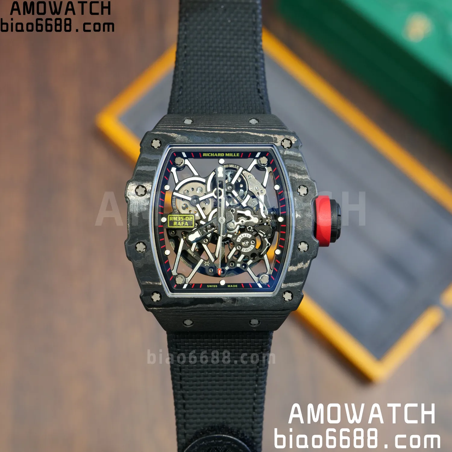 Custom Made RICHARD MILLE RM35-02 RM3502 NTPT APSF Free Sprung 81 5efeee7913ceefc AMO Watch