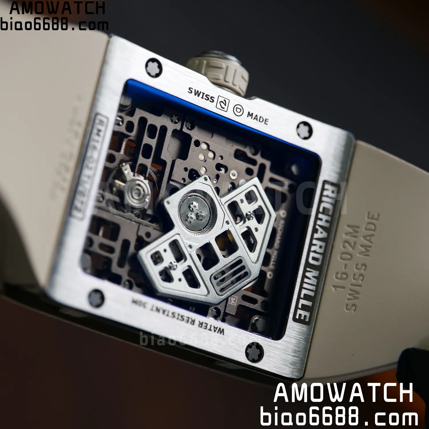 RICHARD MILLE Umi Maker's RM16-02 Titanium Skeleton Dial on Rubber strap CRMA9 Super Clone 126 61170aca9ac8579 AMO Watch