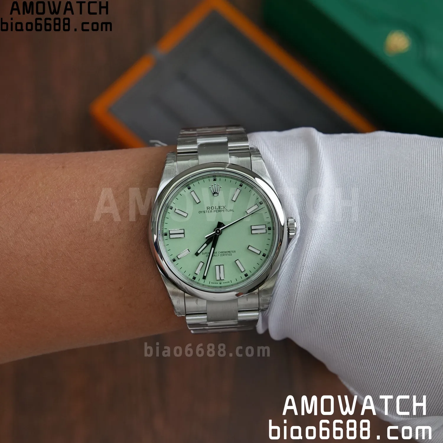 Rolex Oyster Perpetual 124300 41mm VSF 1:1 Best Edition 904L Steel Green Dial VS3235 74 61c2416702c2a2f AMO Watch