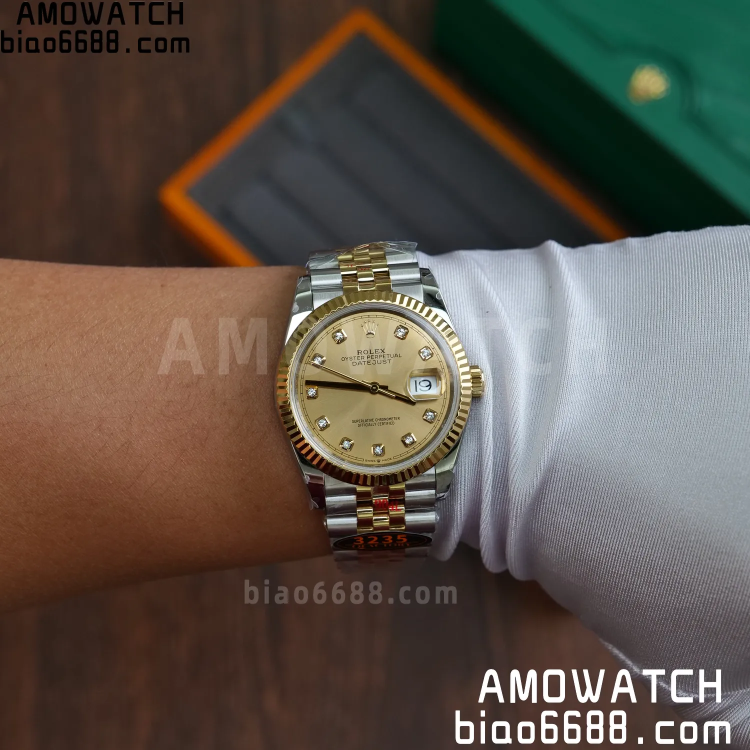 Rolex DateJust 36mm 126233 SS/YG QF 1:1 Best Edition 904L Steel YG Diamonds Dial on Jubilee Bracelet DD3235(Gain Weight) 84 61c3760093610fd AMO Watch