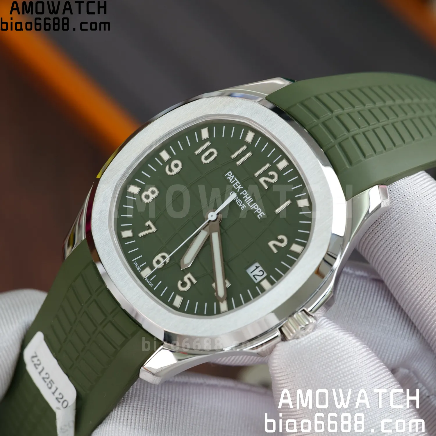 Custom Made PP Aquanaut 5168G 42mm Green Dial on Green Rubber Strap(Weighted) 78 632c05f3c276e15 阿默表行AmoWatch