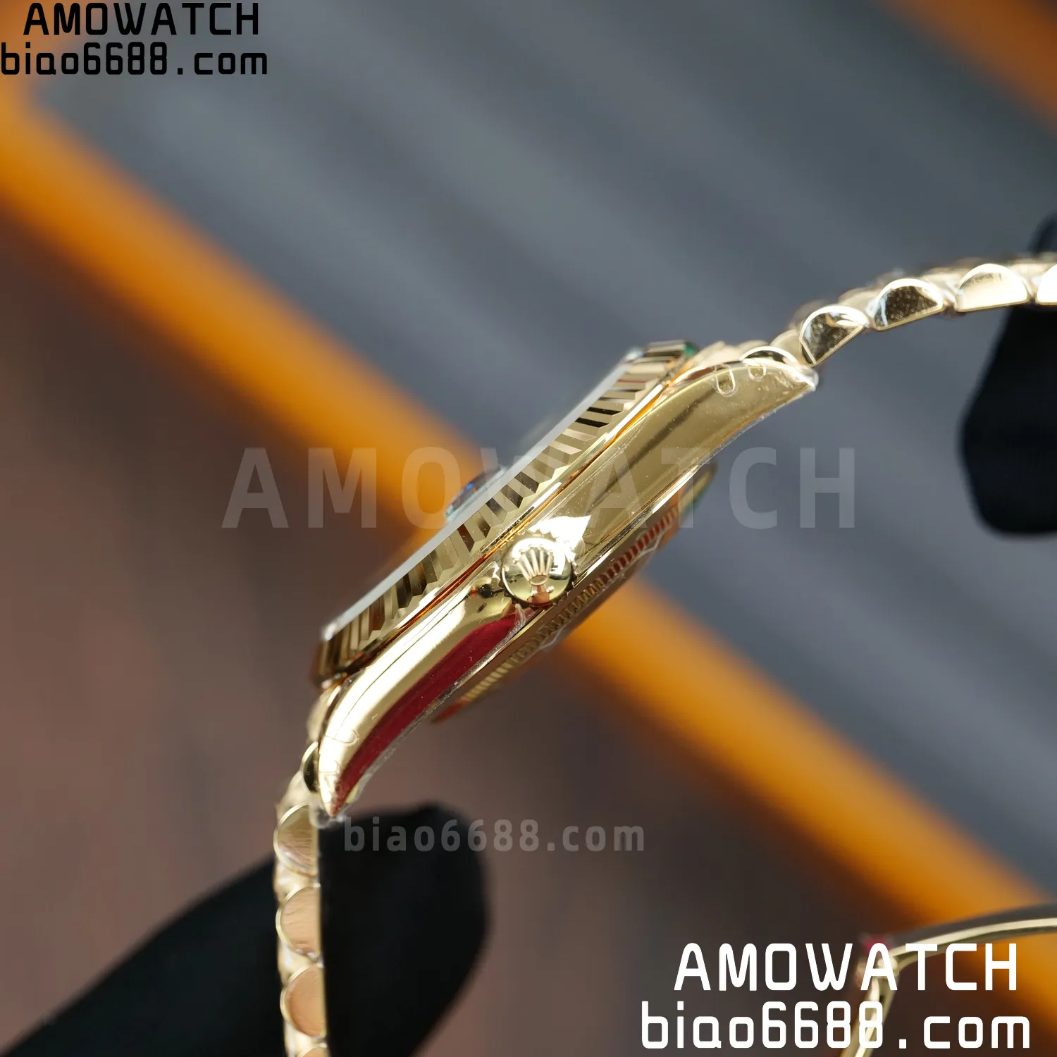 Rolex DayDate 228238 YG 40mm VSF 1:1 Best Edition Green Roman Dial Fluted Bezel 3255 70 640478fcbb2b898 AMO Watch