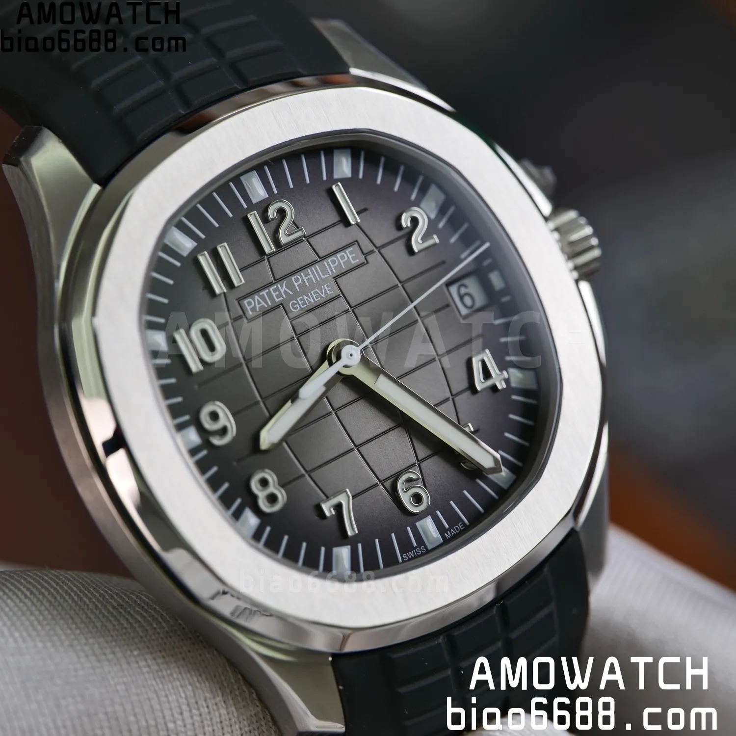 Custom Made PP Aquanaut 5167A ,Modified content :SW factory Gray Dial、 pointer、DEEP Crystal 78 653f6683b5c9586 AMO Watch