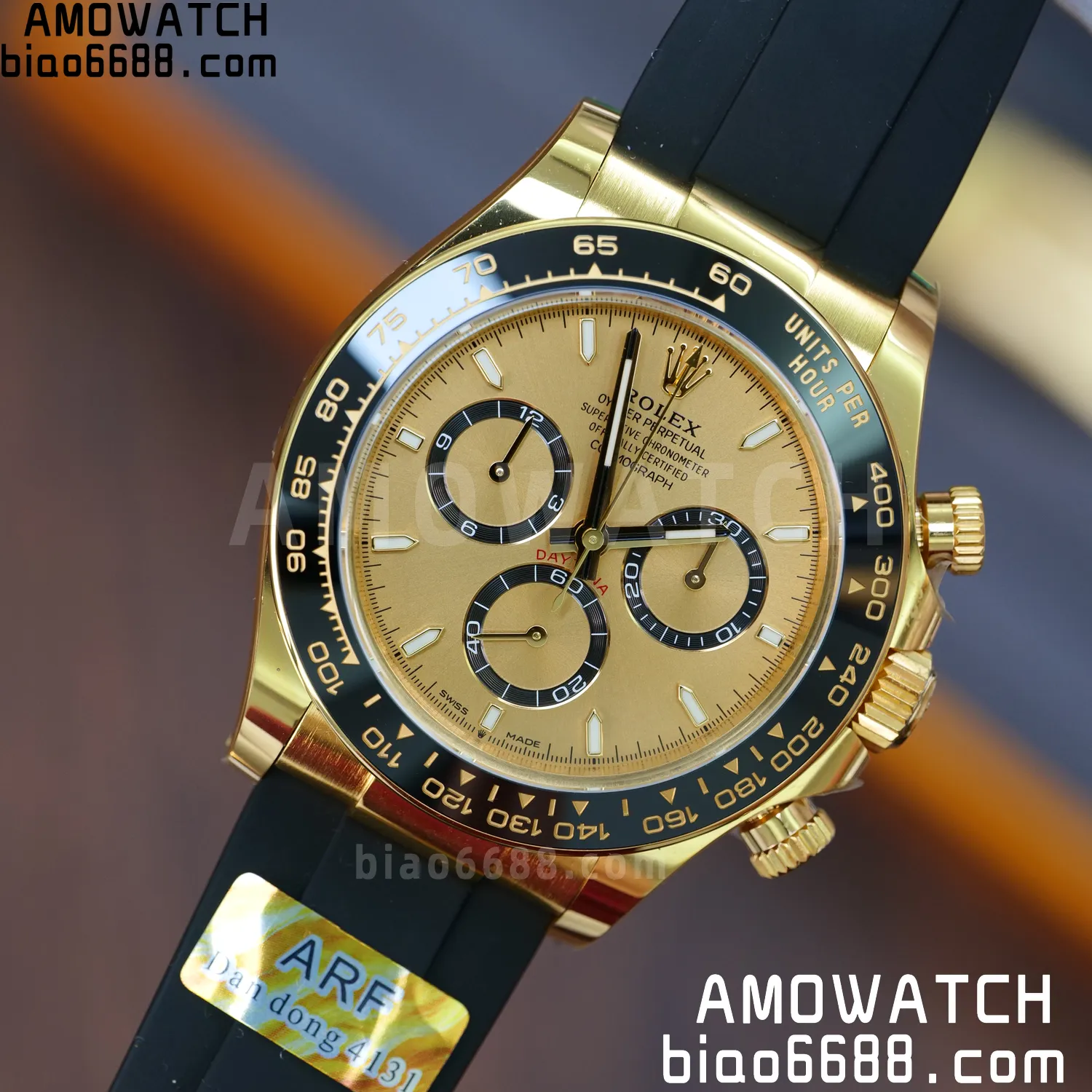 Rolex Daytona 126518 YG ARF 1:1 Best Edition YG Stick Dial on Oysterflex Strap DD4131 V2 (Weighted) 160g 73 66225e0bff37e45 AMO Watch