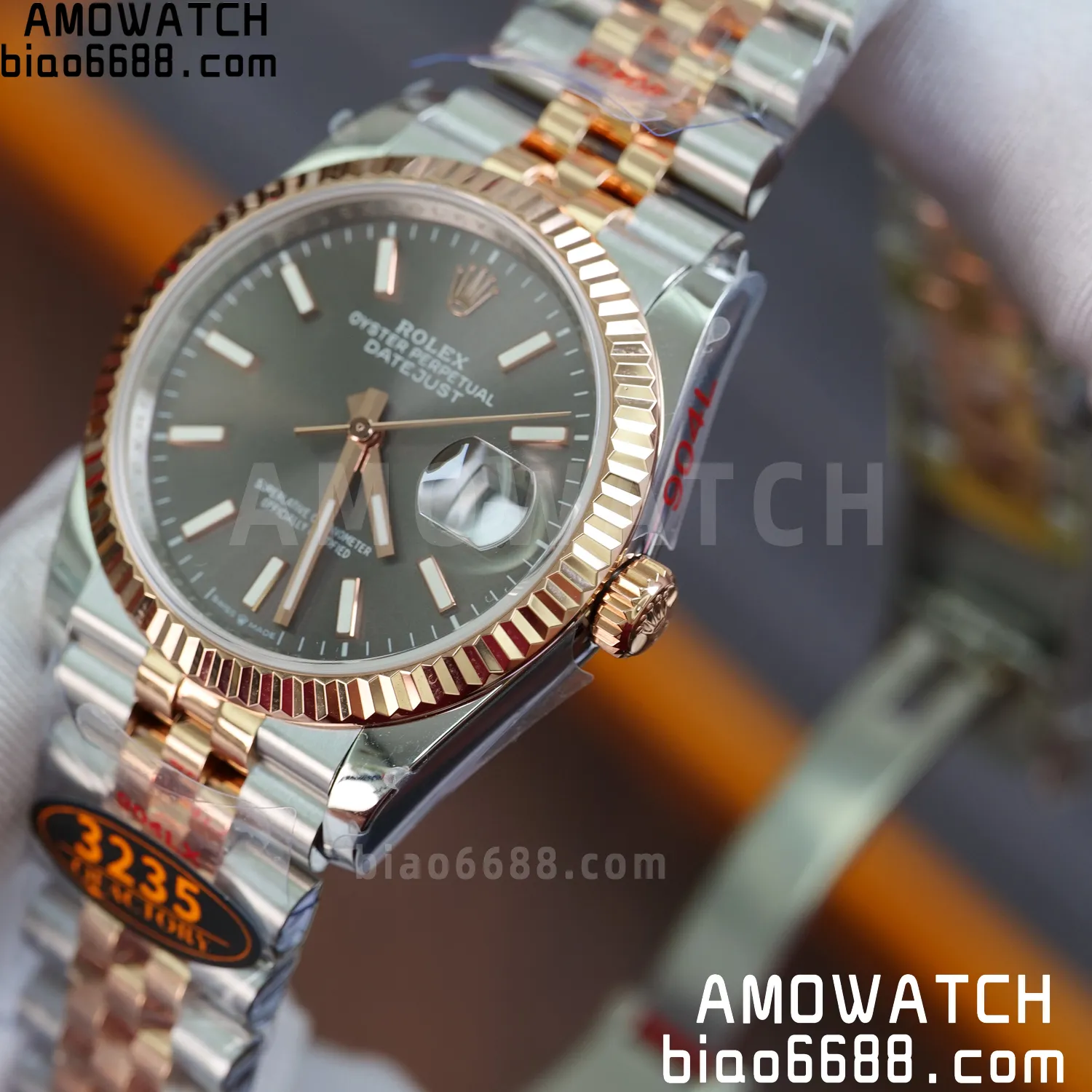 Rolex DateJust 36mm 126233 SS/RG QF 1:1 Best Edition 904L Steel Grey Dial on Jubilee Bracelet DD3235(Gain Weight) 75 664cd37e2d2df68 AMO Watch