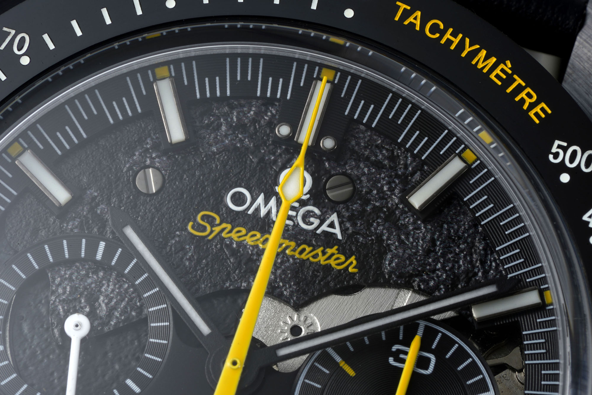 OMEGA Speedmaster Dark Side of the Moon Black Ceramic BLSF Best Edition on Leather Strap Manual Winding Movement 22 6772baadbae6953 AMO Watch