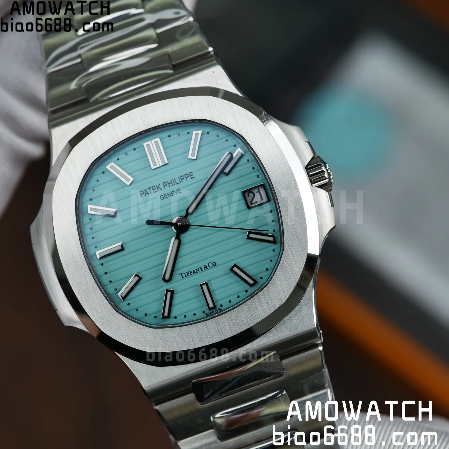 Custom Made PP Nautilus 5711 Tiffany Modified content :SW factory Tiffany Dial 、SW Pointer、DEEP crystal 78 678dad000bfe48b 阿默表行AmoWatch