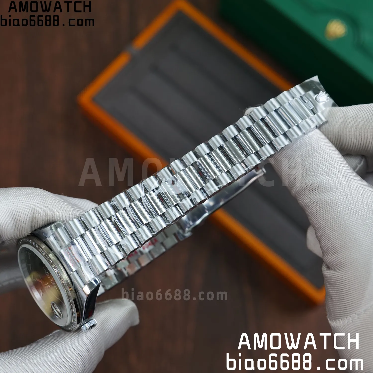 Rolex DayDate 228396 40mm QF 1:1 Best Edition Ice Green Roman Dial Diamond Bezel V6(Tungsten Heavy Version) 72 68042bada2b3f02 AMO Watch