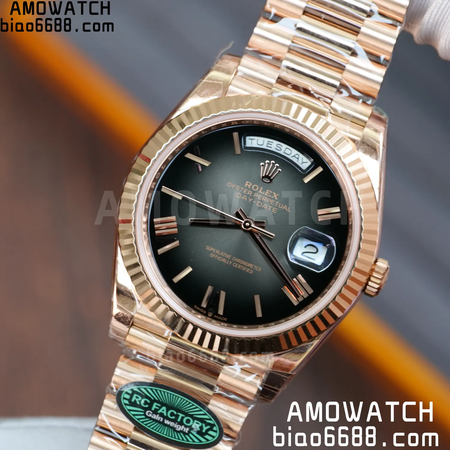 Rolex Day Date 40 RG 228236 RCF 1:1 Best Edition White Roman Dial on President Bracelet VR3255 (211g) 88 6880205993325a6 AMO Watch