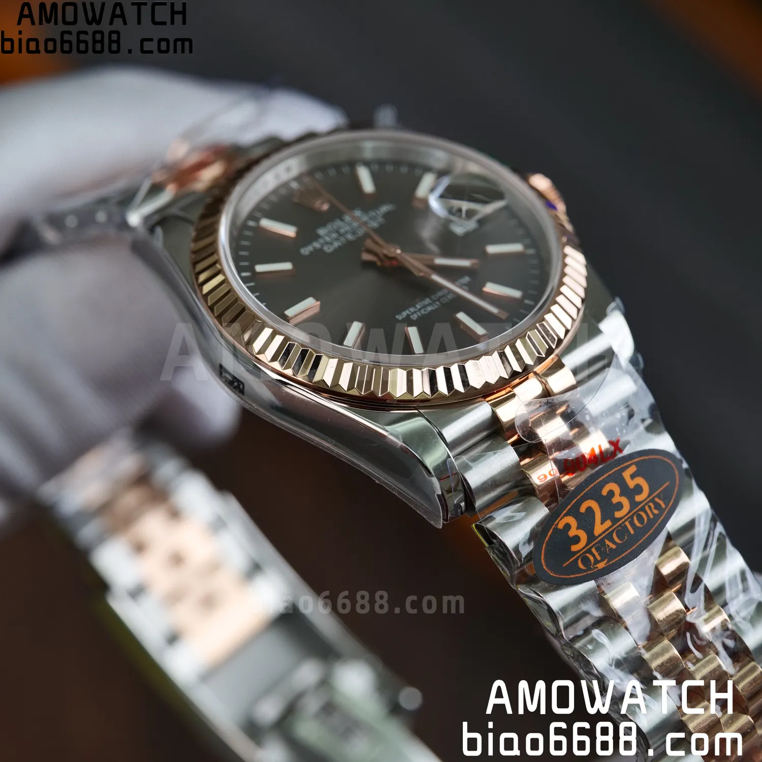 Rolex DateJust 36mm 126233 SS/RG QF 1:1 Best Edition 904L Steel Grey Dial on Jubilee Bracelet DD3235(Gain Weight) 73 69fa2787a1c5d39 AMO Watch