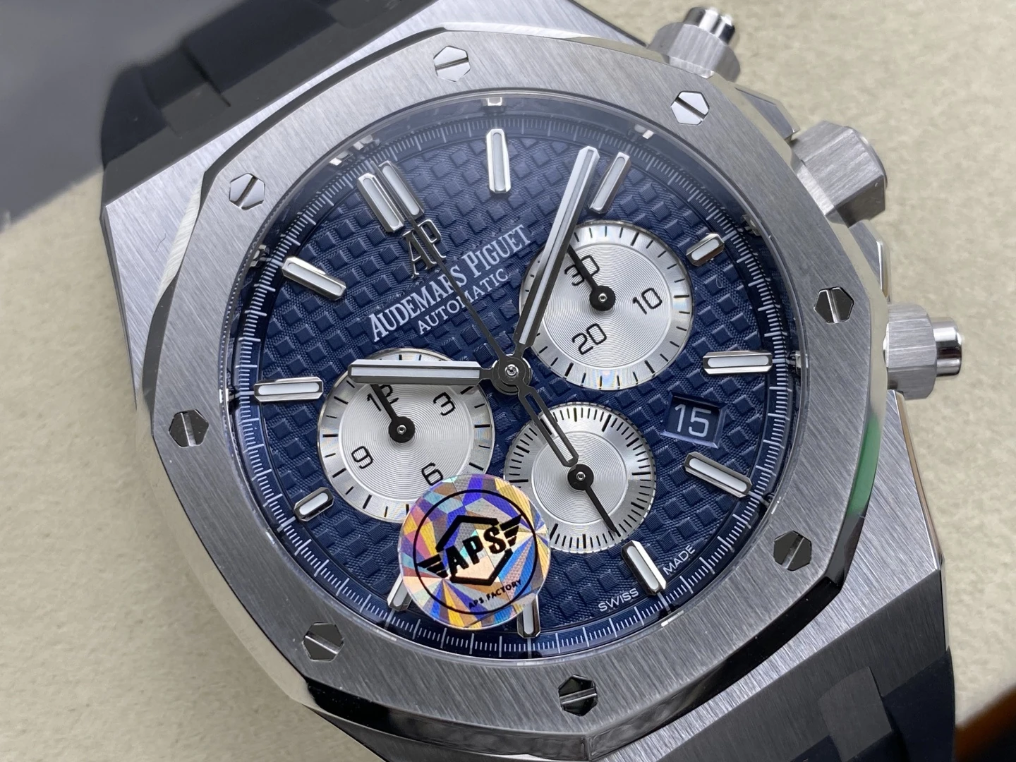 AP Royal Oak Chrono 26331 SS APSF 1:1 Best Edition Blue Dial on Blue Rubber Strap A2385 30 6b80b88526b4a68 阿默表行AmoWatch