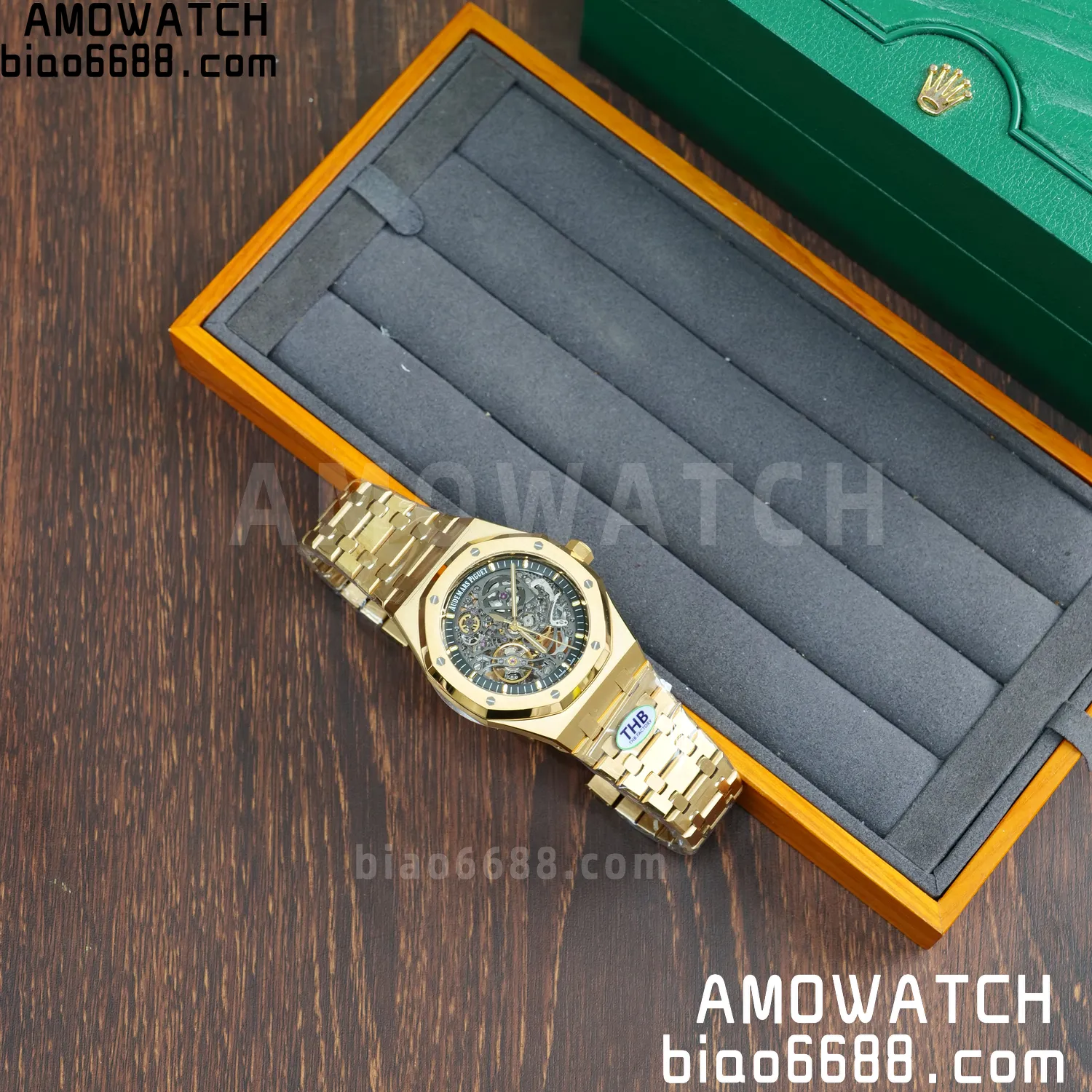 AP Royal Oak 41mm Skeleton 15407 YG THB Factory 1:1 Best Edition Skeleton Dial on RG Bracelet A3132 V2 59 6be4768e1ba086b 阿默表行AmoWatch