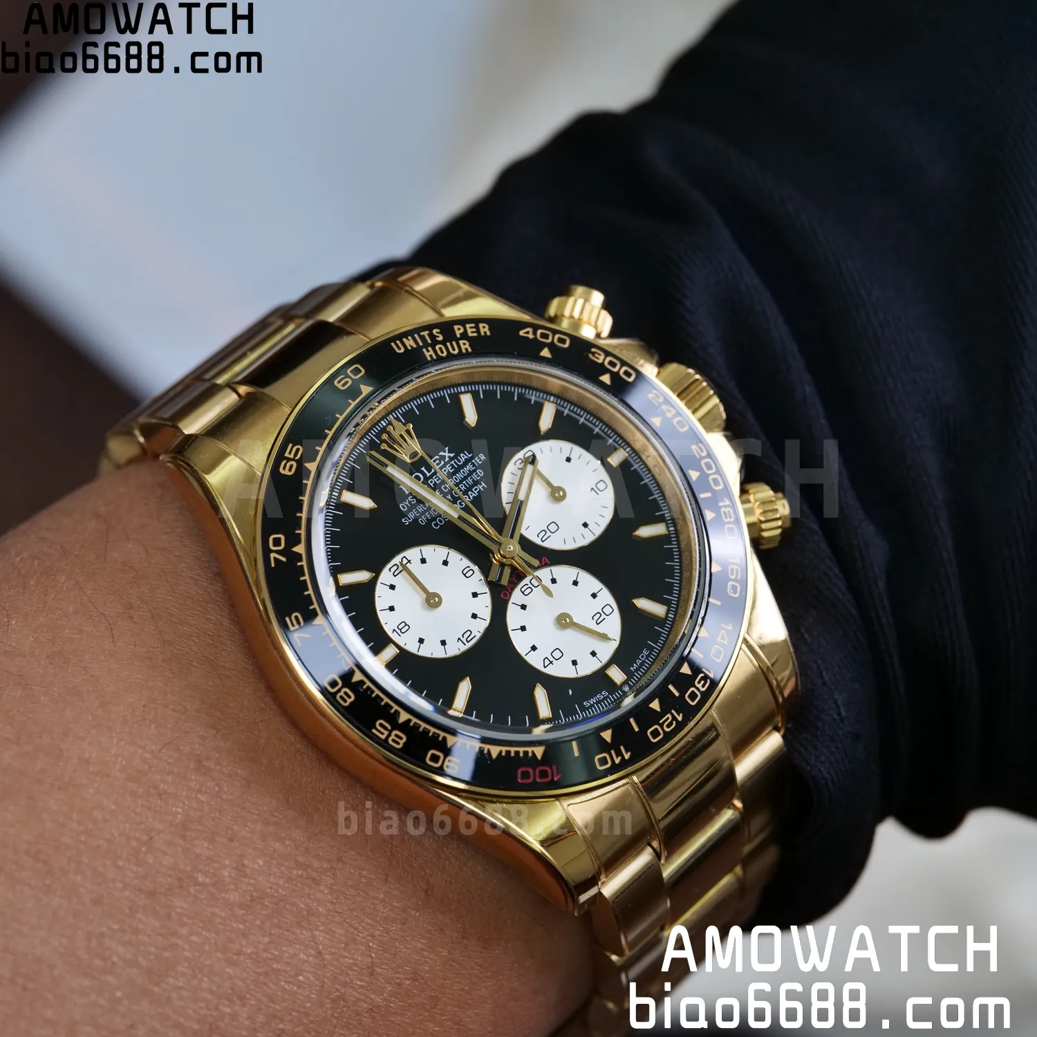 Custom Made Rolex Daytona 126529LN Le Mans QF 18K Yellow Gold Plated With Protective Film Applied 114 6ec3b66e7f56f97 AMO Watch
