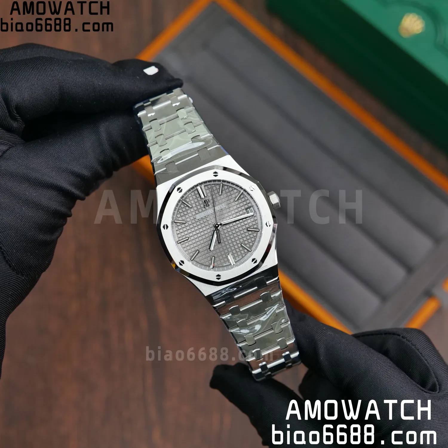 AP Royal Oak 41mm 15500 SS VSF1:1 Best Edition Grey Textured Dial on SS Bracelet A4302 Super Clone 49 6ec94bfae40974c AMO Watch