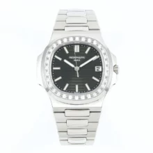 PP Nautilus 5711 DDF 1:1 Best Edition Green Dial on Diamond bezel SS Bracelet DD330 Super Clone
