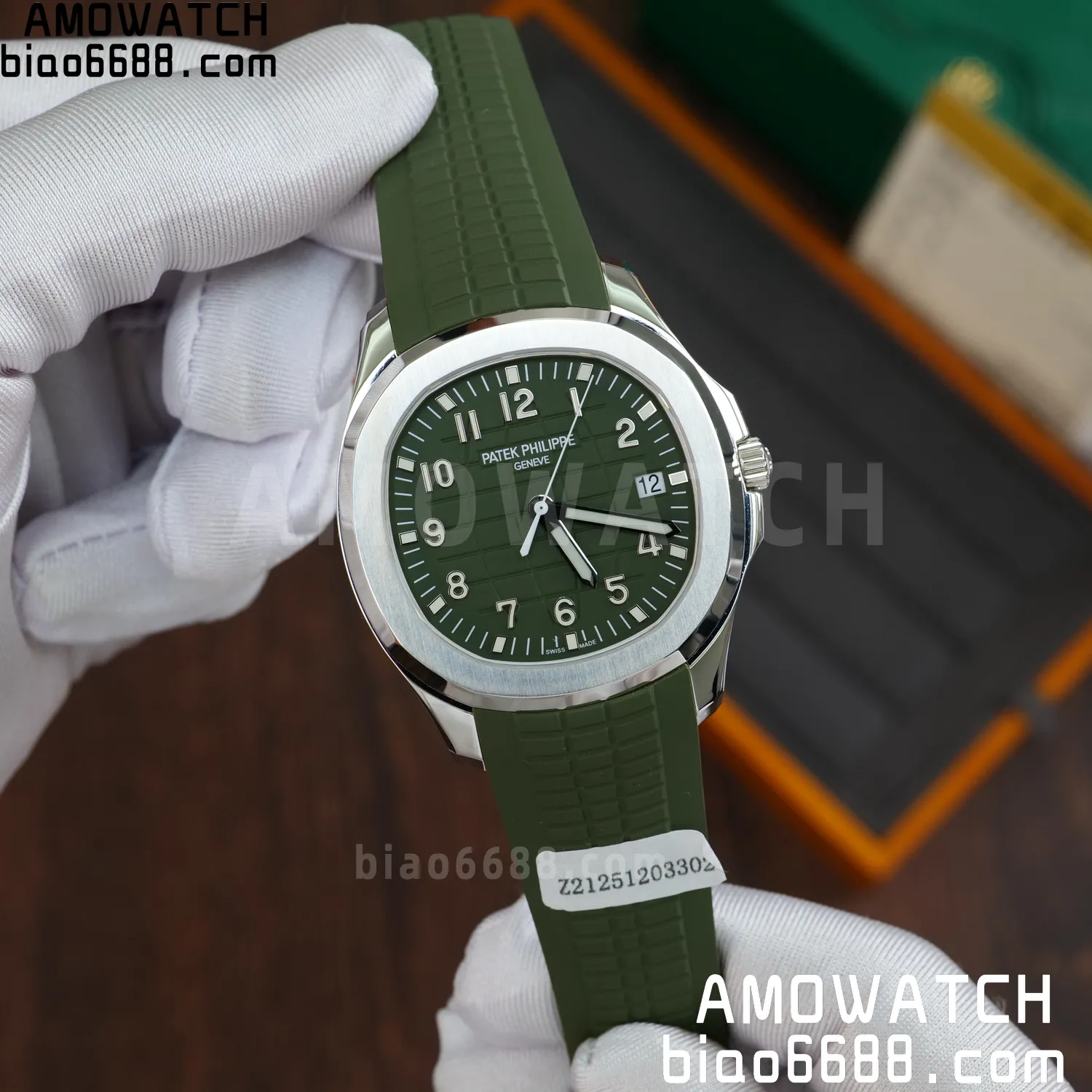 Custom Made PP Aquanaut 5168G 42mm Green Dial on Green Rubber Strap(Weighted) 67 74e68367207cd20 阿默表行AmoWatch
